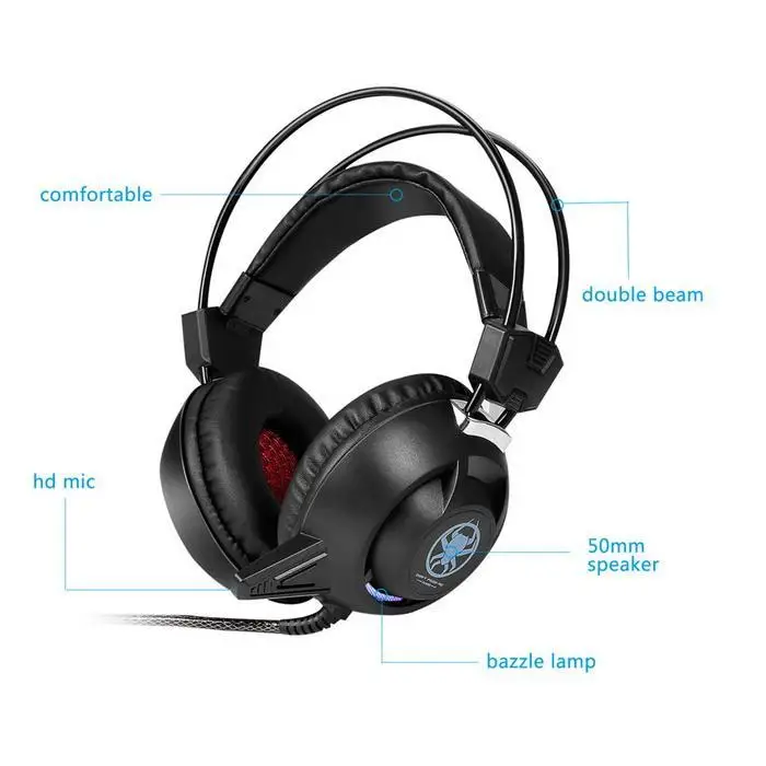 USB светодиодный свет игры гарнитура для ПК PLEXTONE Gaming 50 мм PC835 тетрадь компьютер