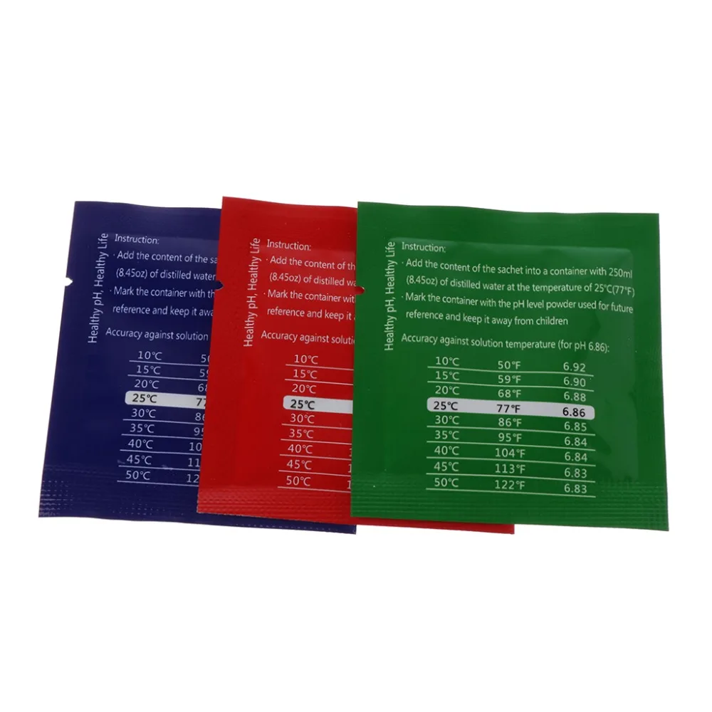 3 шт. буферный раствор рН-порошок измеритель PH калибровка 4 00 6 86 9 18 | Дом и сад