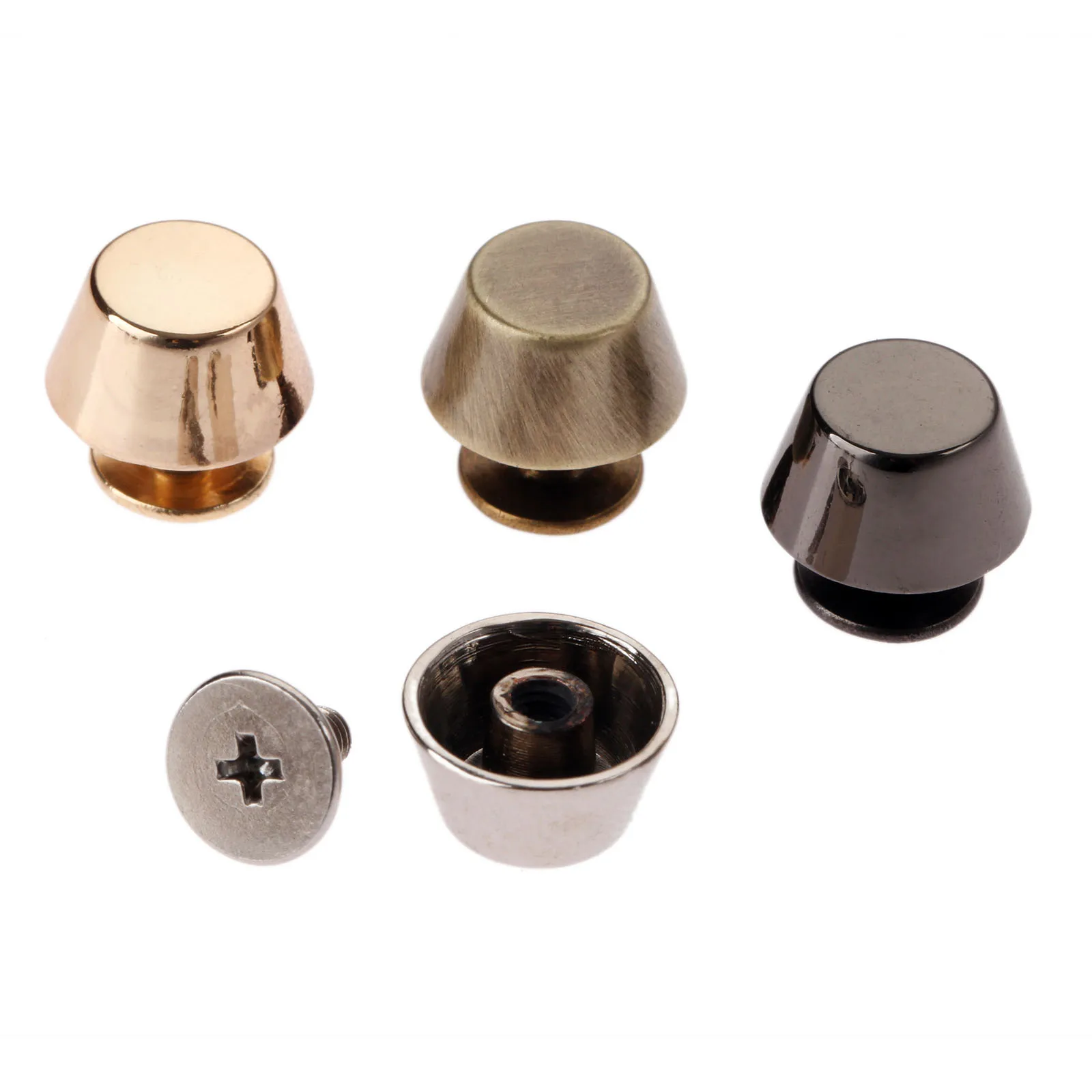 Металлическая застежка для ногтей в виде грибов 10 шт. комбинированные пуговицы