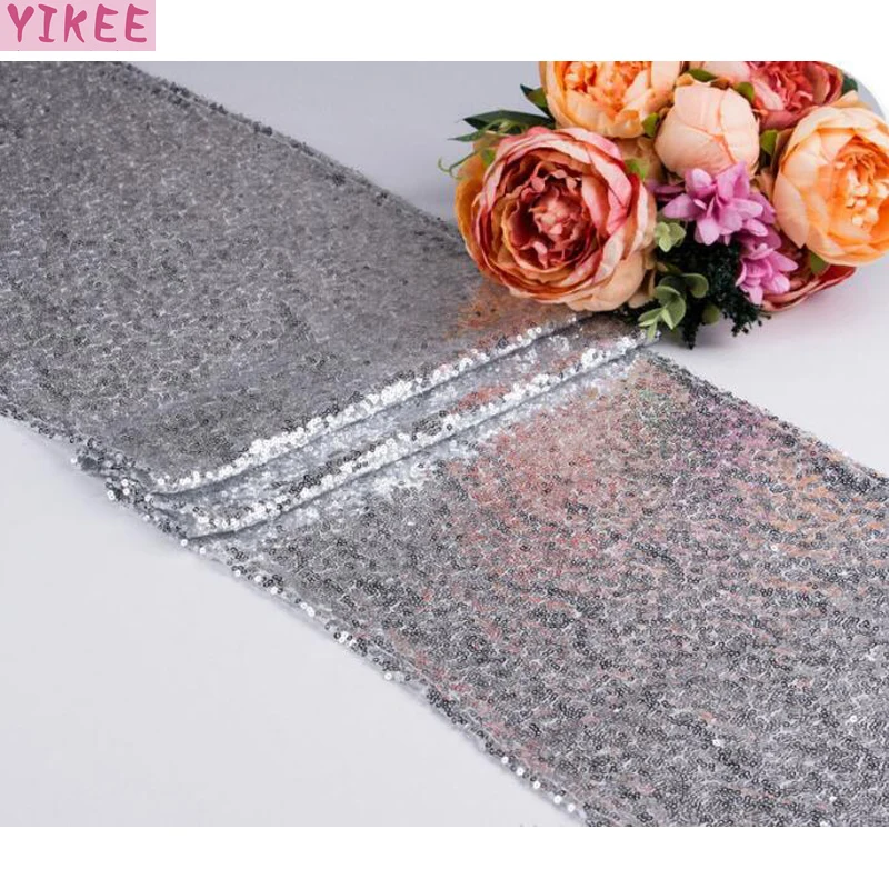 Роскошная блестящая настольная дорожка 30x275 см украшение для вечерние стола