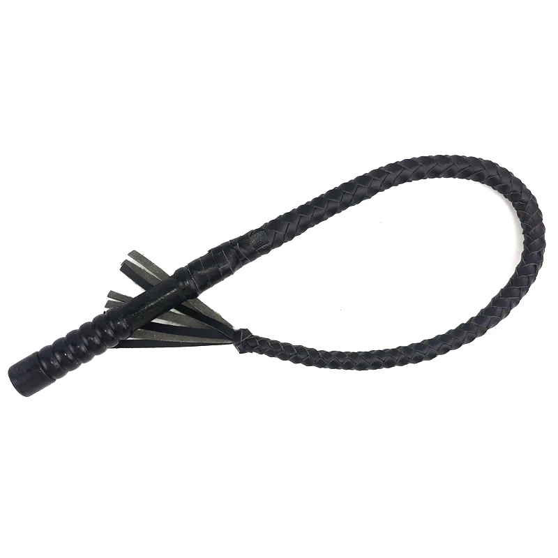 Black 80cm Кожаный хлыст для верховой езды, инструмент для верховой езды, оборудование для верховой езды, ручная работа, Плетеный, для верховой езды, хлыст, бык, кожа, деревянная ручка - Цвет: Black 80cm