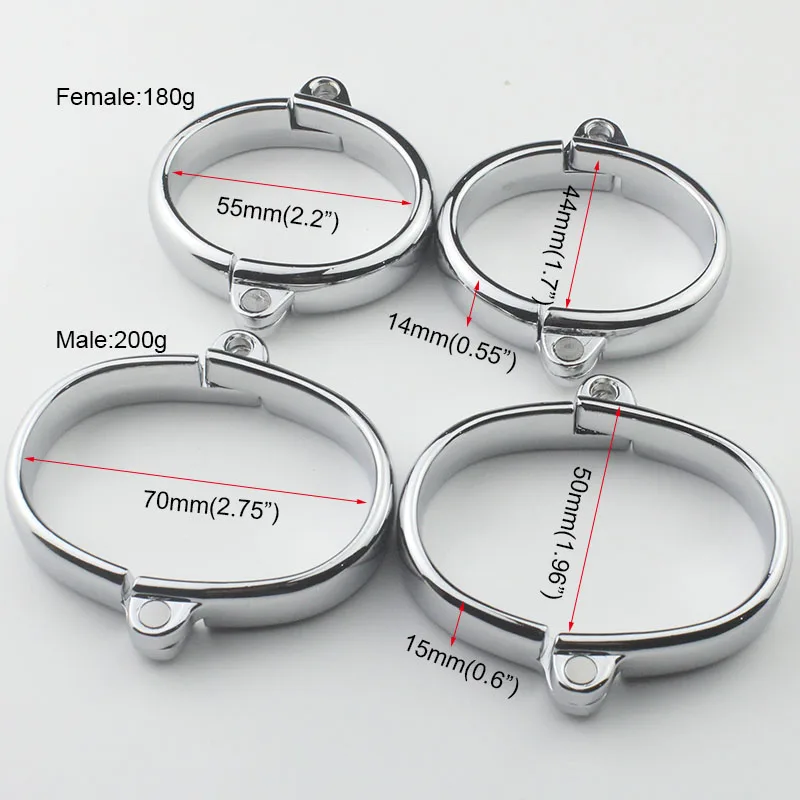 Металлические бандажные наручники для женщин и мужчин из нержавеющей стали
