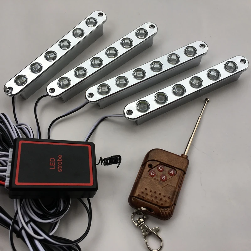12 В Высокая мощность беспроводной сигнальный свет Автомобильный гриль drl