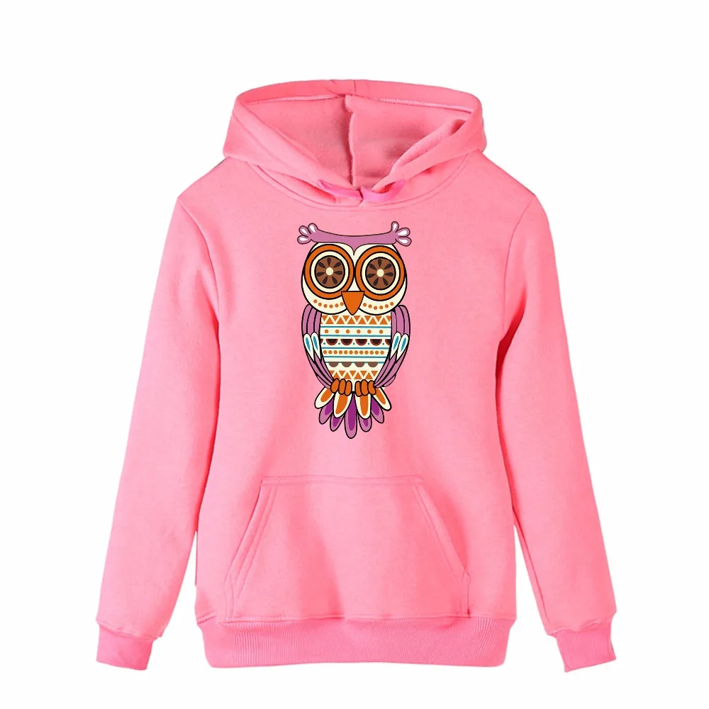 Романтизм женщин 2017 с принтом Совы Толстовки осень зима хлопок кофты Модные