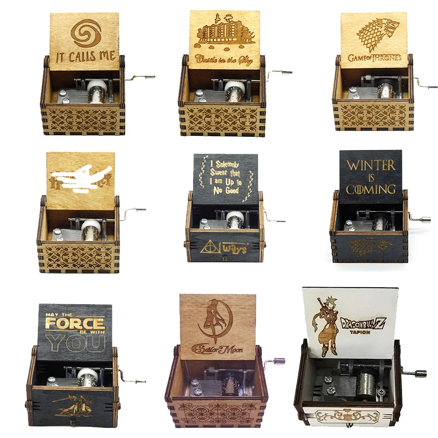 Качественная деревянная музыкальная шкатулка и механизм Игры престолов