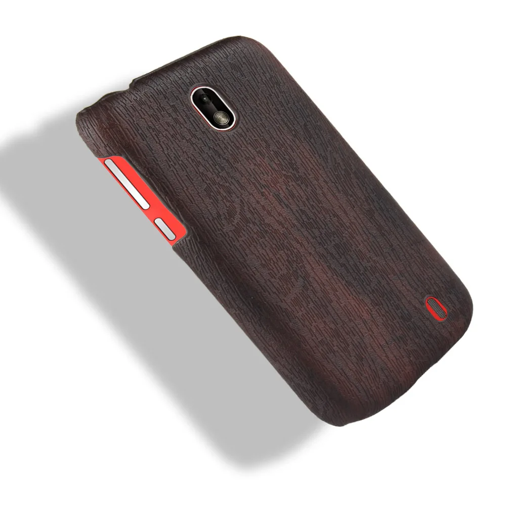 Кожаный чехол Woodern в стиле ретро для Nokia 1 Роскошный противоударный жесткий чехлы
