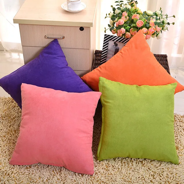 Чехол для подушки мягкий диван талии пледы декоративные твердый Цвет наволочки