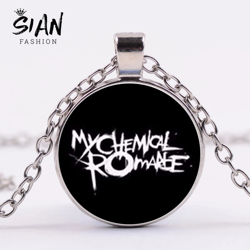SIAN 2019 Новый My Chemical Romance Chain Ожерелье крутая Мода 3D печать стеклянный купол кулон