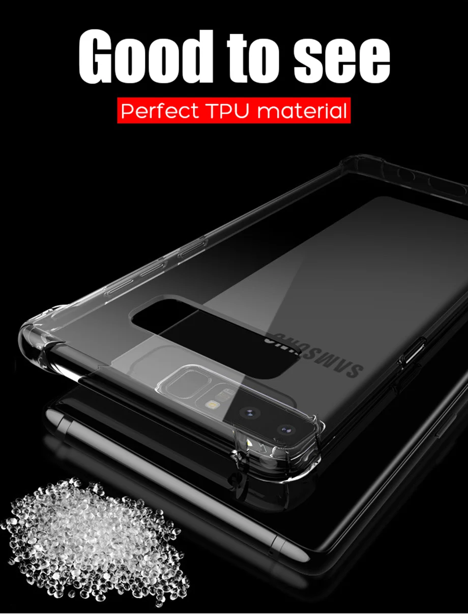 YOYIC противоударный Прозрачный чехол для samsung Galaxy S6 S7 Edge S8 S9 Plus Чехол Мягкий ТПУ силиконовый чехол для samsung Galaxy Note 8 9 чехол