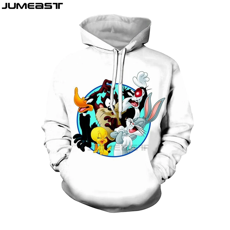 Бренд Jumeast, Мужская/Женская толстовка с 3D принтом, мультфильм, аниме, Багз Банни, длинный рукав, модная кепка, толстовка, спортивный пуловер, толстовки - Цвет: 12