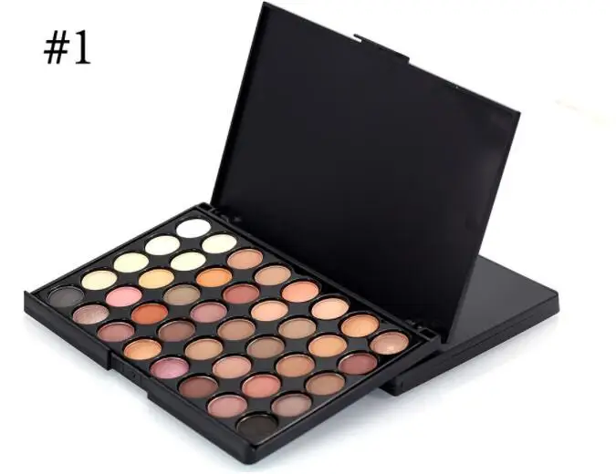 40Colors -1 Профессиональные 40 цветов s матовые цветные пигменты Тени для век для макияжа блестящие матовые водонепроницаемые тени для век - Цвет: 40Colors -1