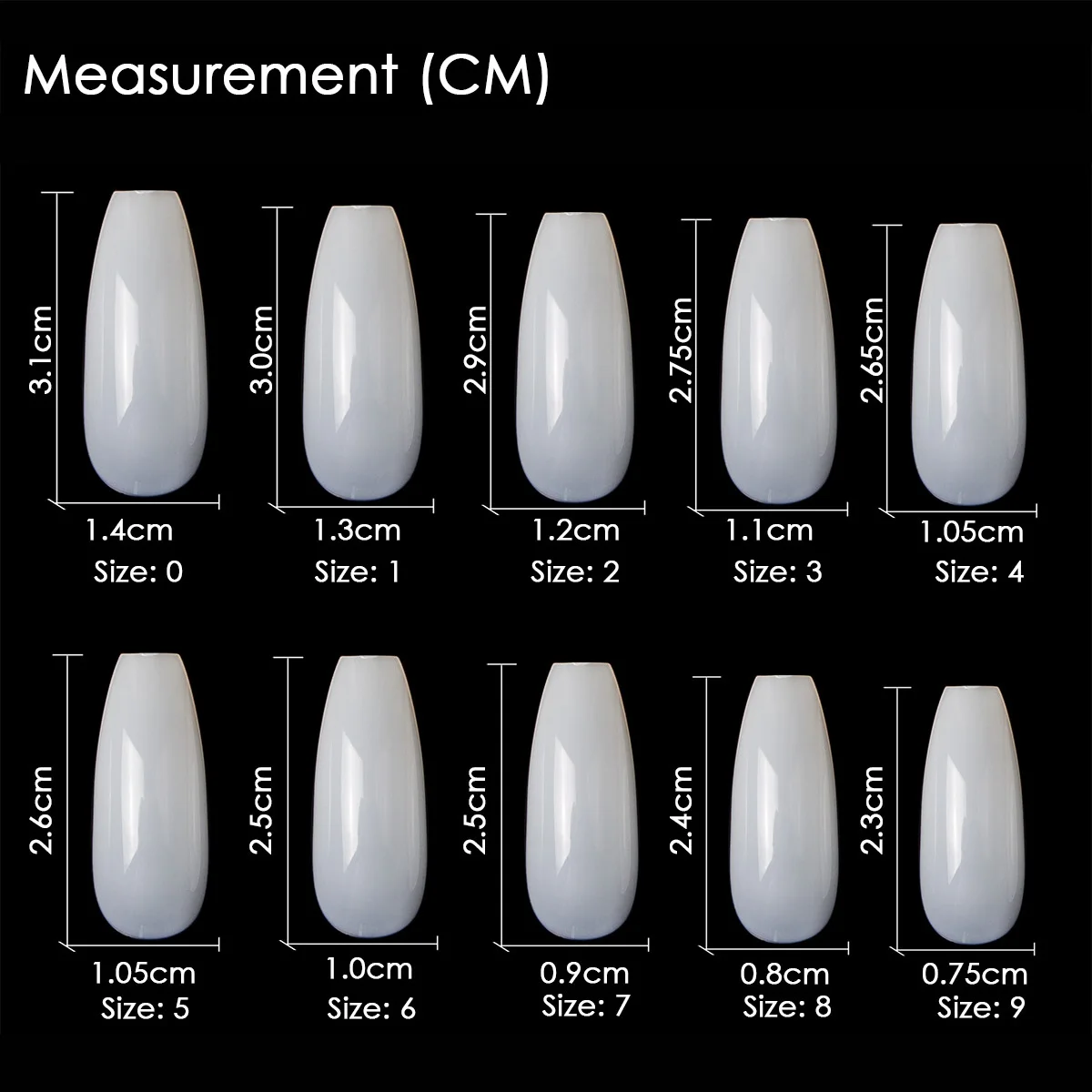 100 шт./кор. профессиональные ногти балерины натуральное прозрачное покрытие