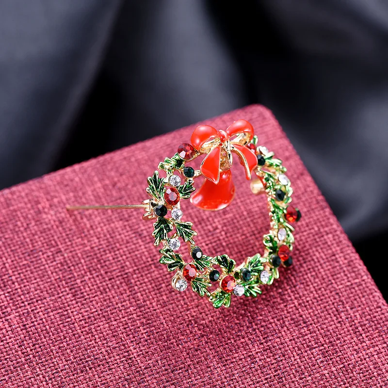 2018 новая Ретро Рождественская серия ювелирных изделий зеленые цветы брошь для