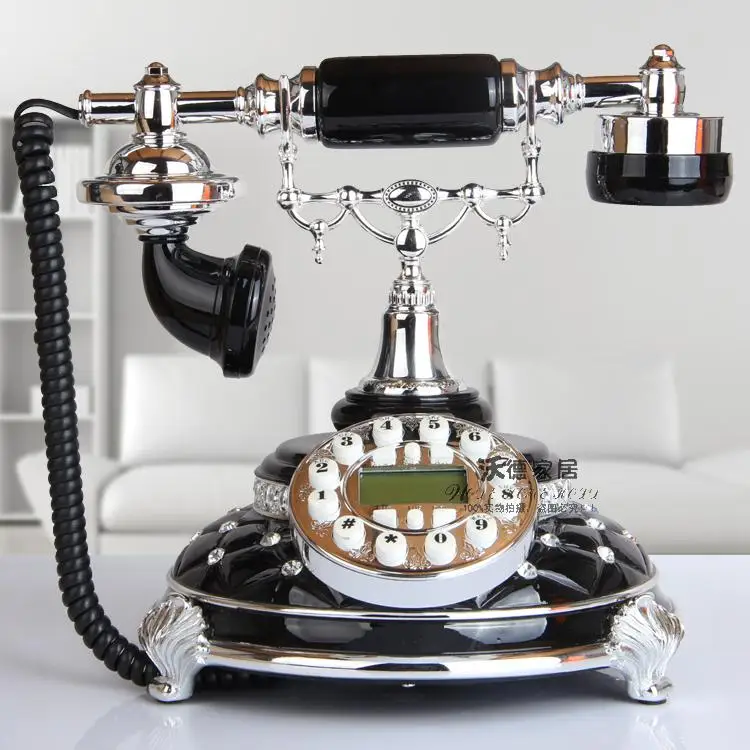 Новый европейский старинный стационарный Ретро Модный белый кирпич телефон