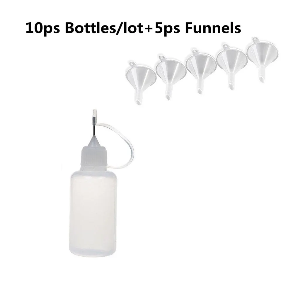 15ml bottle 10 шт E бутылки с капельницей для жидкости пустые пластиковые бутылки с иглой сжимаемые многоразовые бутыль масла для сигареты 5 мл-120 мл - Цвет: 15ml bottle