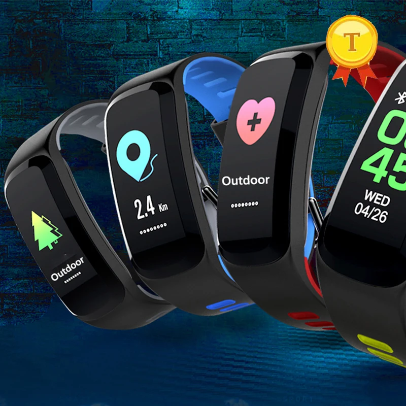 2018 сменный силиконовый ремешок смарт браслет пульсометр кислородный IP68