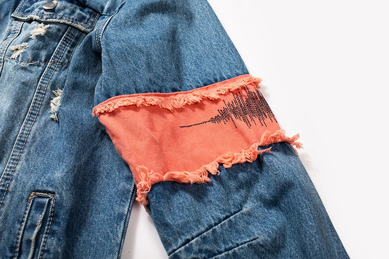 Hi-Street мужские рваные джинсы с лентой куртки вымытые потертые деним человек Джастин Бибер Slim Fit уличная хип-хоп винтажная куртка
