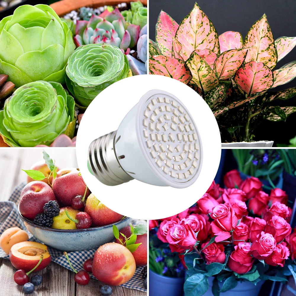 Полный спектр E27 светодиодный Grow Lights 15 W 220 V 40, красный+ синий 20 светодиодный s светодиод лампочки подсветка для растений в помещении DIY гидропоники цветок