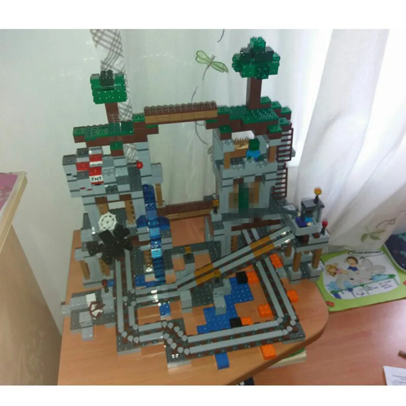 Legoings Minecrafted шахты 922 шт. кирпичи Набор строительных Конструкторы собраны