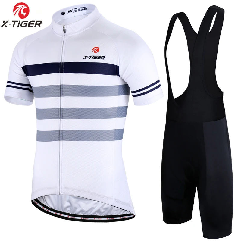Bib Cycling Set X-Tiger Pro одежда для велоспорта, дышащая летняя одежда для велоспорта, комплект быстросохнущей одежды для горного велосипеда, одежда для велоспорта - Цвет: Bib Cycling Set