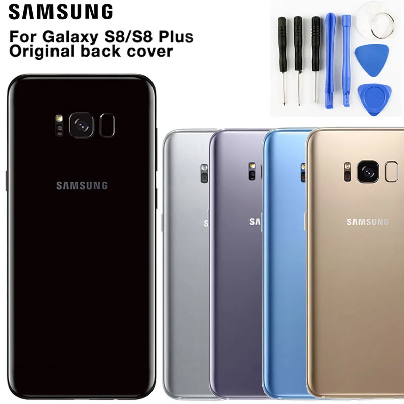 Samsung Оригинальный стеклянный Телефон задняя батарея Дверь для S8 Plus + S8plus SM G955 G9500