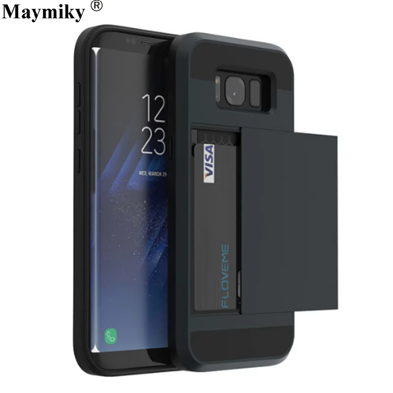 Для samsung Galaxy J3 J4 J6 J7 J3 J5 J7 A3 A5 A7 отделение для карт, в которое можно samsung S9 S8 S7 S6 Edge чехол для телефона слайд для карт из искусственной кожи