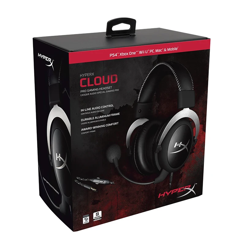 Kingston HyperX игровая гарнитура Cloud Silver Игровые наушники головной гарнитур с