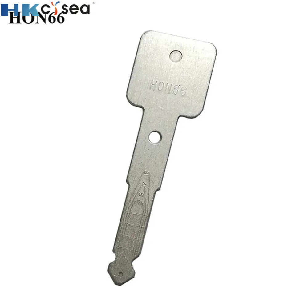 HON66 10 шт./лот Lishi 2 в 1 ключ резак Выгравированный линейный Заготовка ключа замка зажигания автомобиля лезвия со шкалой режа зубы HU64 HY20 HON66 HU58 HY20R NE66 - Цвет: HON66