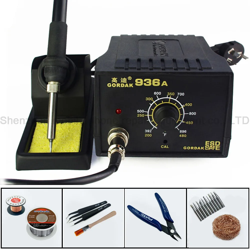 Package 1 GORDAK 936A Антистатическая паяльная станция цифровой дисплей электропайка сварочный аппарат для железа SMD элемент паяльная станция - Цвет: Package 1