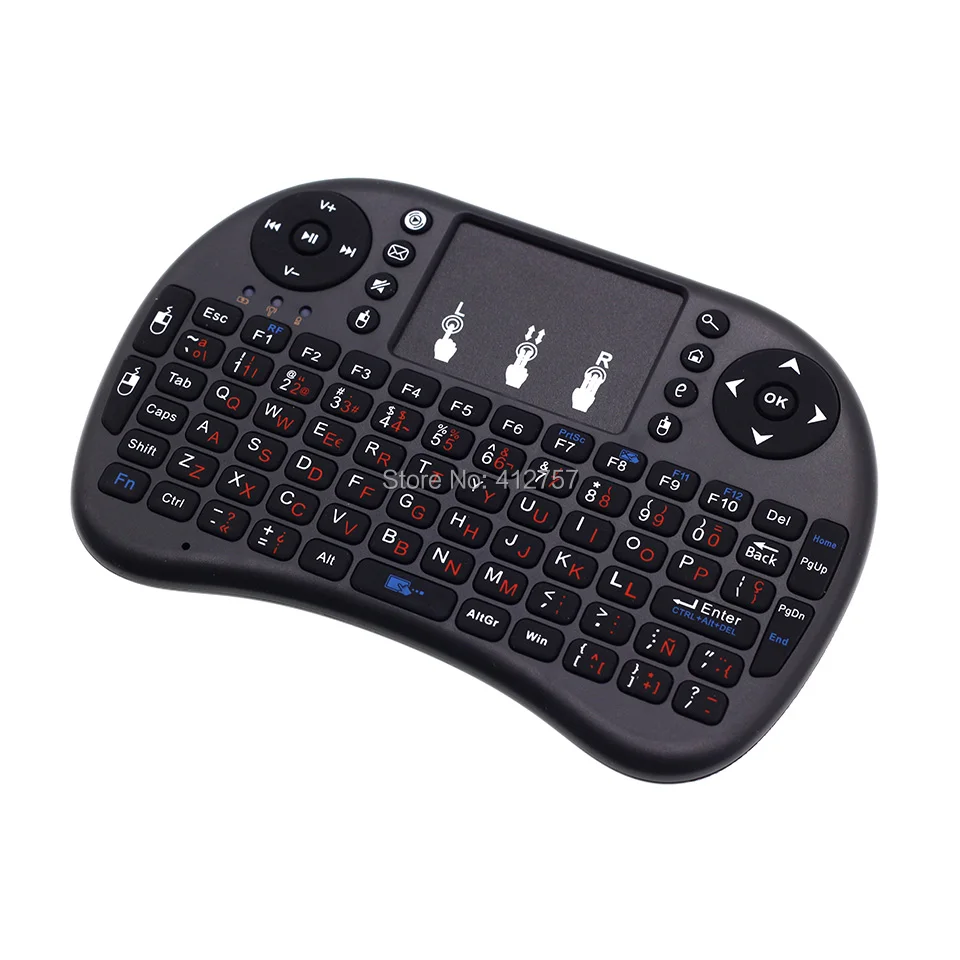 I8 Espanol испанская клавиатура 2 4G мини беспроводная Air Mouse с тачпадом для Android TV Box/Mini
