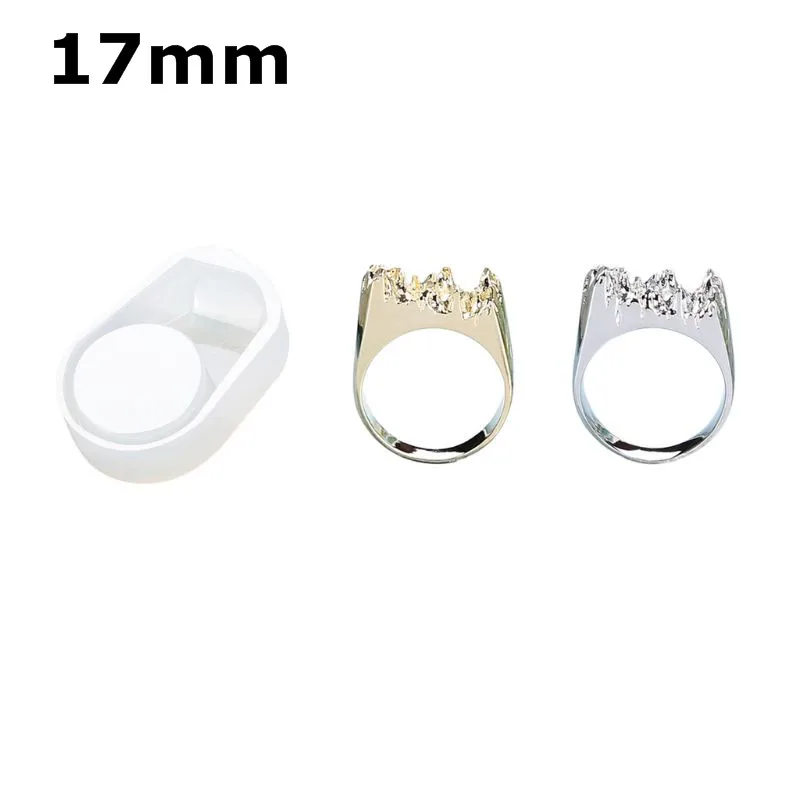 17 mm 3 шт./компл. УФ кристалл эпоксидной DIY кольцо силиконовые формы сломанной горы Моделирование Творческий ручной работы материал - Цвет: 17 mm