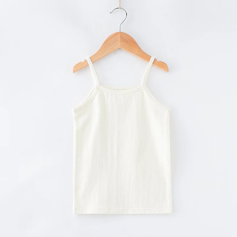 V-04 girl white Летние топы для девочек; Детские футболки; хлопковые рубашки для детей; топы для девочек; От 2 до 8 лет детское нижнее белье; детская майка - Цвет: V-04 girl white