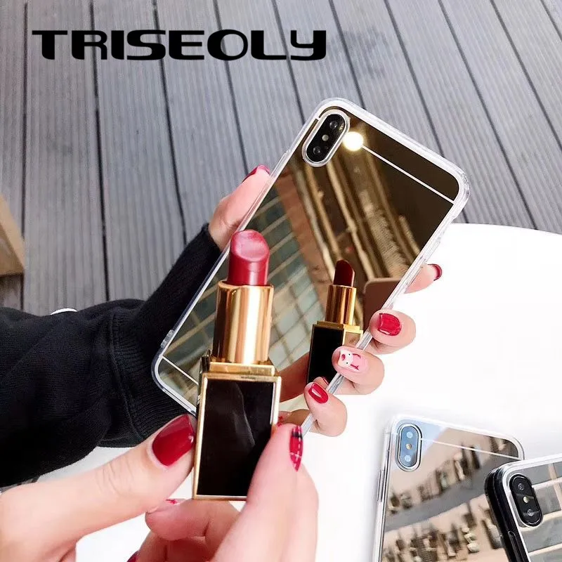 Triseoly зеркало из розового золота чехол TPU для OPPO F1S A31 A33 A35 чехол для OPPO R7 R7S R9 R9S R11 R11S плюс A39 A51 A53 задняя крышка