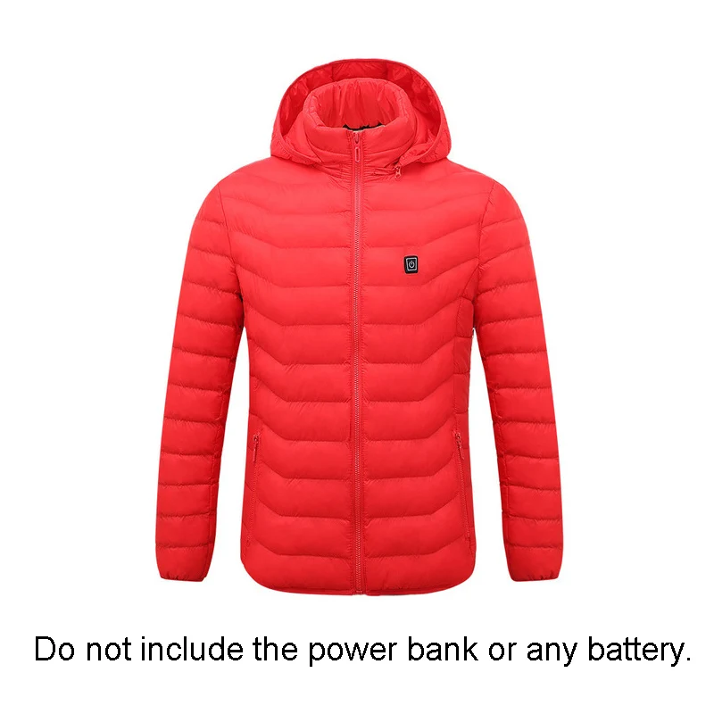 Зимние теплые куртки с подогревом для мужчин женщин Smart термостат капюшоном