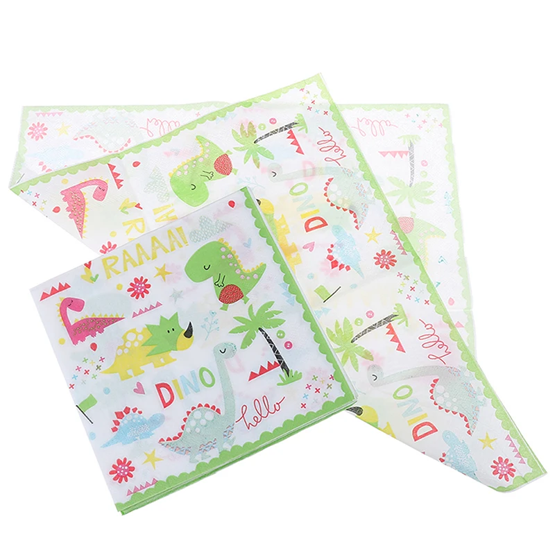 12 шт. динозавров салфетка бумажная посуда одноразовая Свадебная вечеринка для