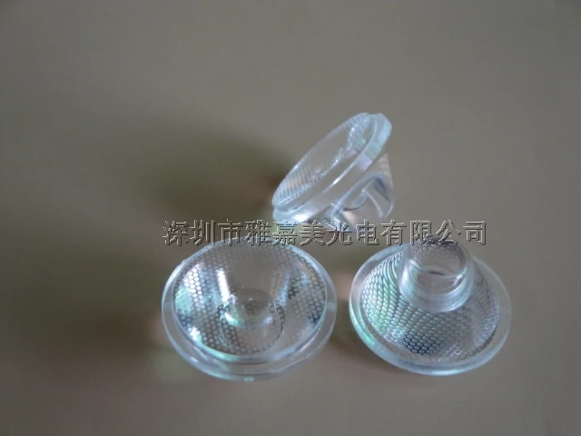 Мощный светодиодный объектив 20 мм 50 градусов сетчатый поверхностный 1 Вт 3