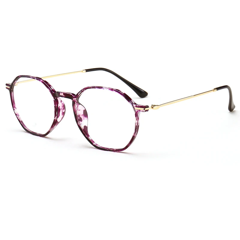 New fashion oval frame glasses full frame ladies beautifully decorated flat mirror men's metal trend glasses frame