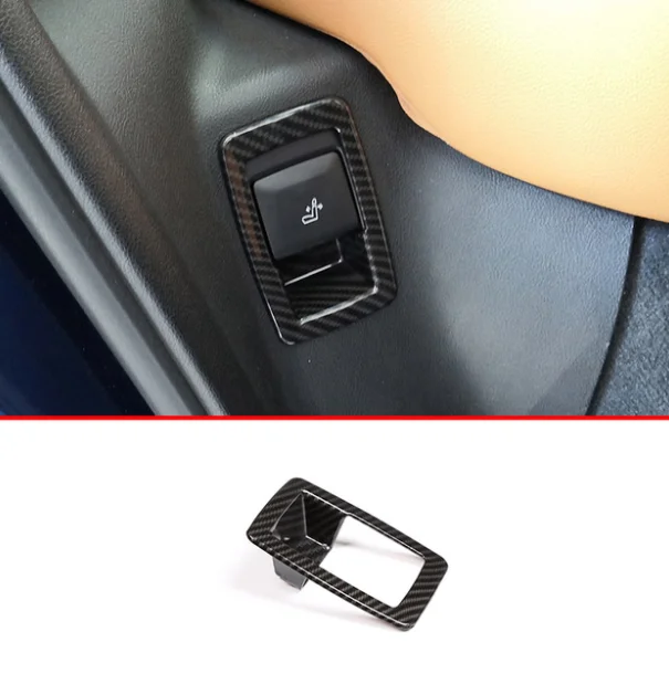 

2pcs Carbon Fiber Style ABS The Second Seat Adjustment Button Cover Trim For BMW X3 2018 Car Accessories