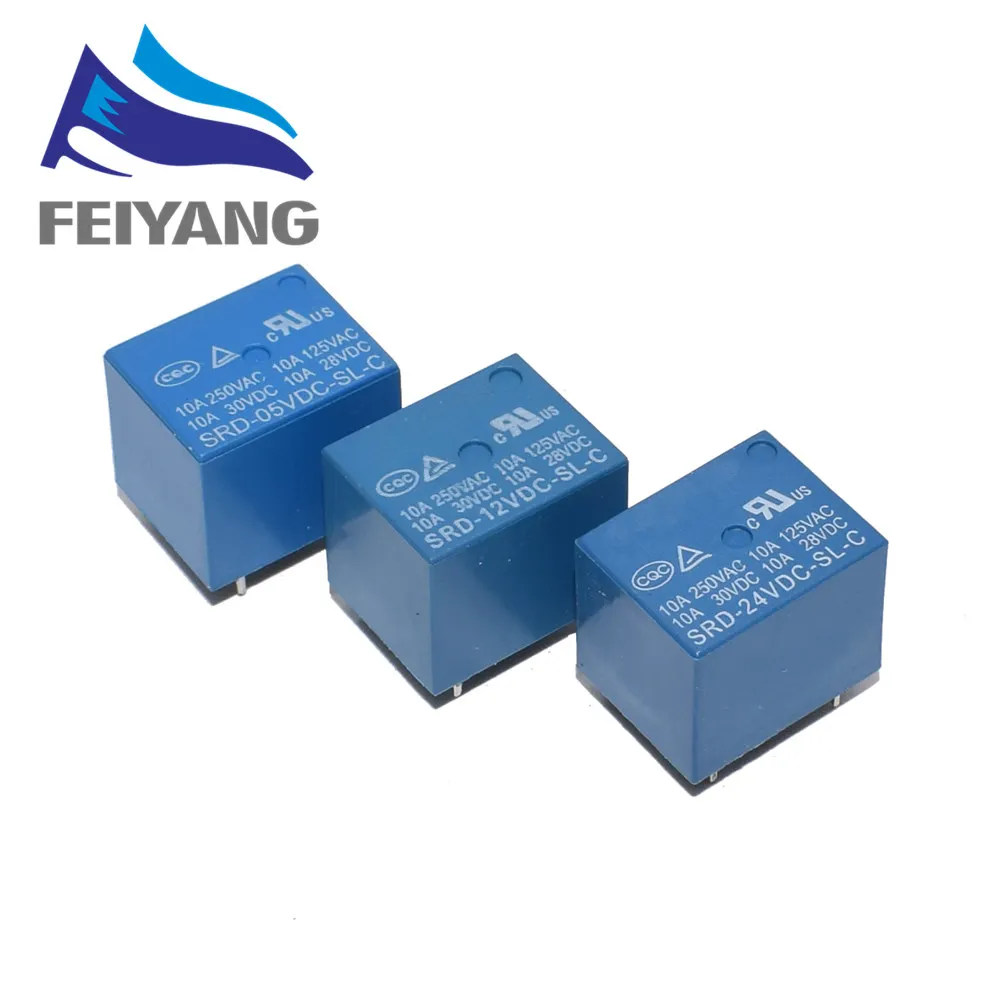 10 шт. реле мощности 5 В 12 24 В|dc dc 5v|pcb 5vdc |