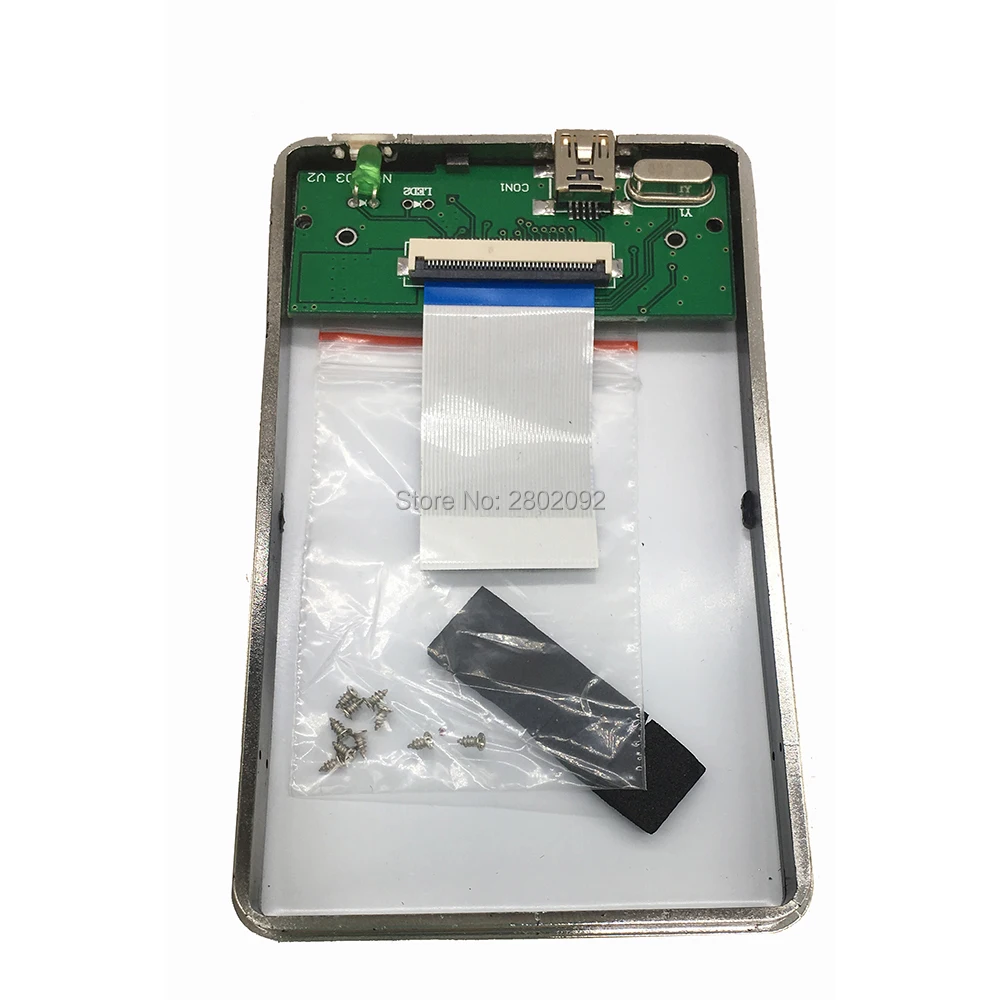 Белый USB 2,0 1,8 дюйма ZIF CE HDD Чехол 40 контактов внешний жесткий диск Корпус чехол коробка подарок CE кабель для 1,8 дюймов HDD SSD