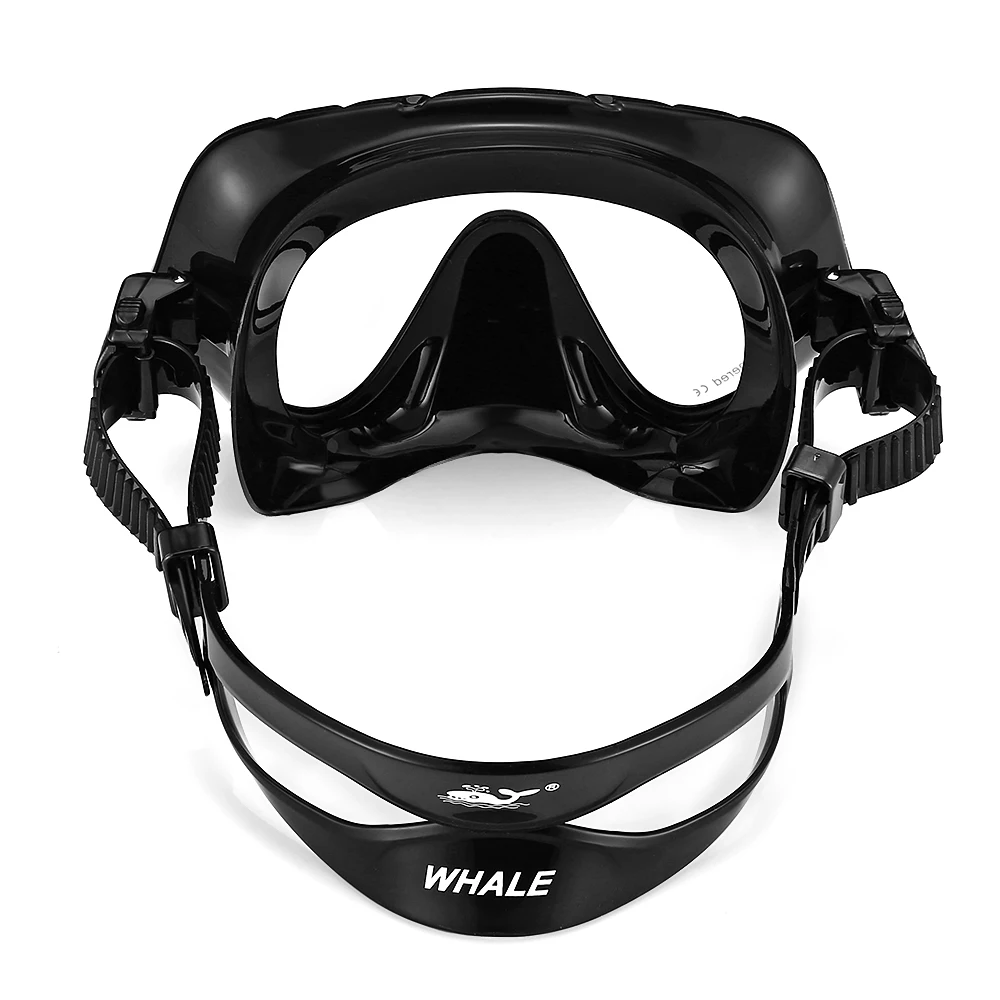 WHALE MK1000+ SK900 профессиональная Силиконовая маска для подводного плавания, Набор очков с регулируемым силиконовым ремешком и пряжками