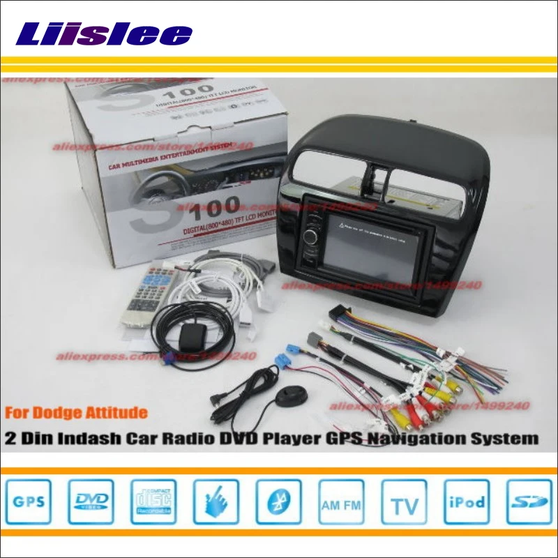 Liislee для Dodge Attitude 2012~ Автомобильный Радио стерео CD dvd-плеер gps NAV HD сенсорный Аудио Видео S100 Nav Navi навигационная система