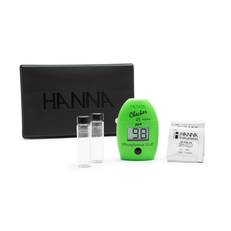 HANNA HI736 ULR тестер фосфатов содержит 25 тестовых пакетов для тестирования концентрации фосфатов PO4 в морской воде