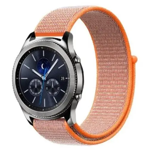 Браслет для Samsung galaxy watch active 42 46 Gear sport s2 s3 Neo Live zenwatch pebble time Ticwatch E/1/2/pro нейлоновый