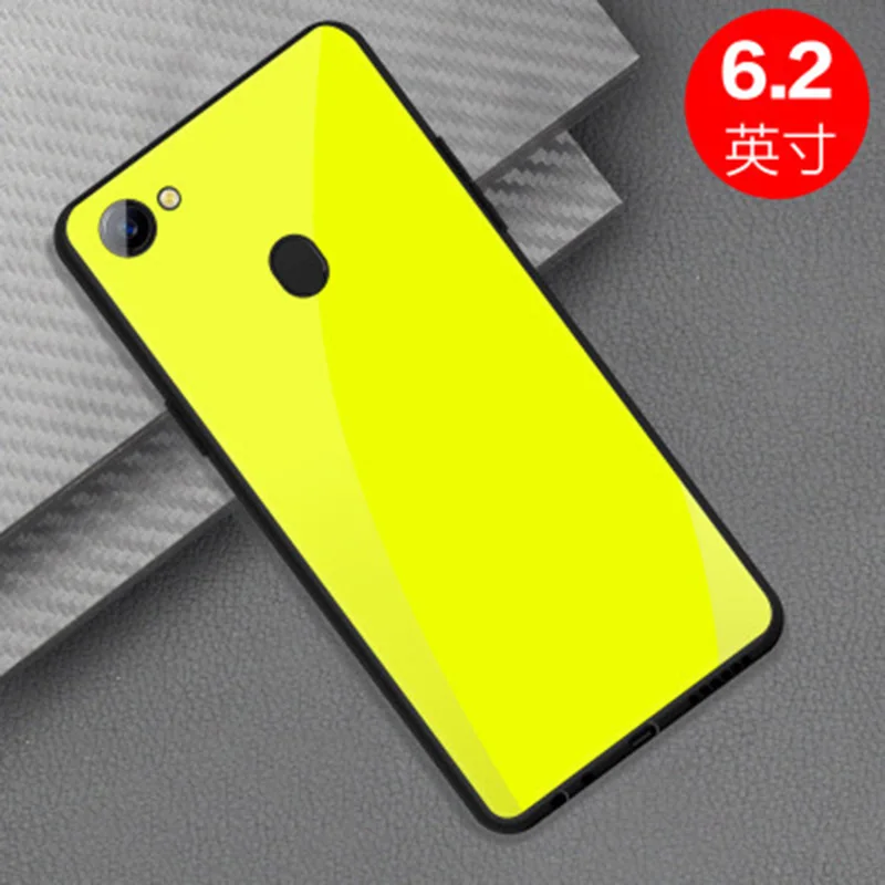 Чехол для OPPO F7 однотонный чехол из закаленного стекла OPPOF7 coque F 7 защитный