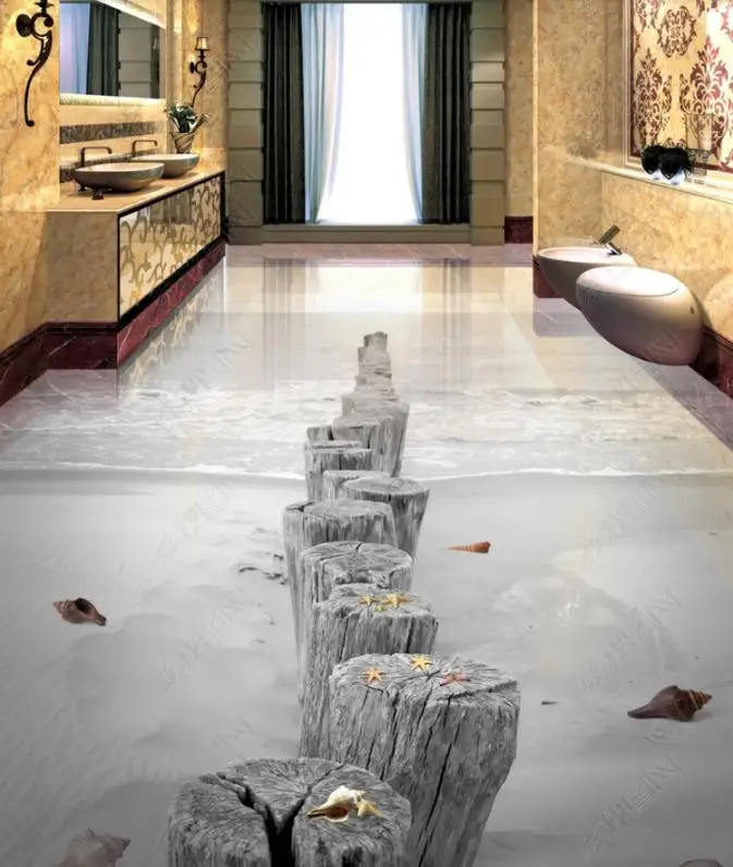 Пользовательские 3D обои для пола гостиной самоклеящиеся домашний