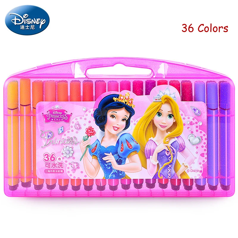 36 Colors princess Оригинальные маркеры Диснея, ручки-щетки для рисования, маркерная ручка, мультяшная замороженная Анна, Эльза, Микки Маус, художественные принадлежности, подарок - Цвет: 36 Colors princess