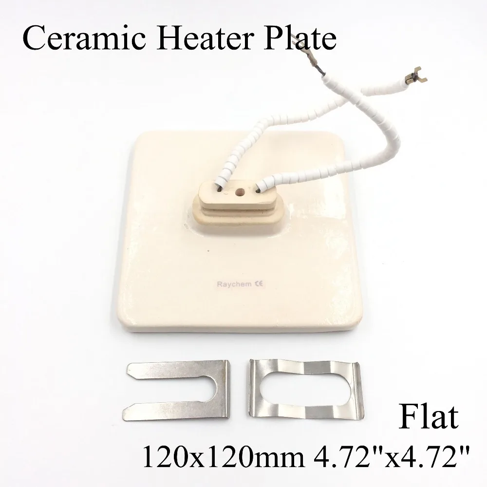 

120*120mm Flat Vacuum Injection Molding Machine Repair Far-infrared IR Ceramic Heating Plate Air Ceramic Heater Board Pad