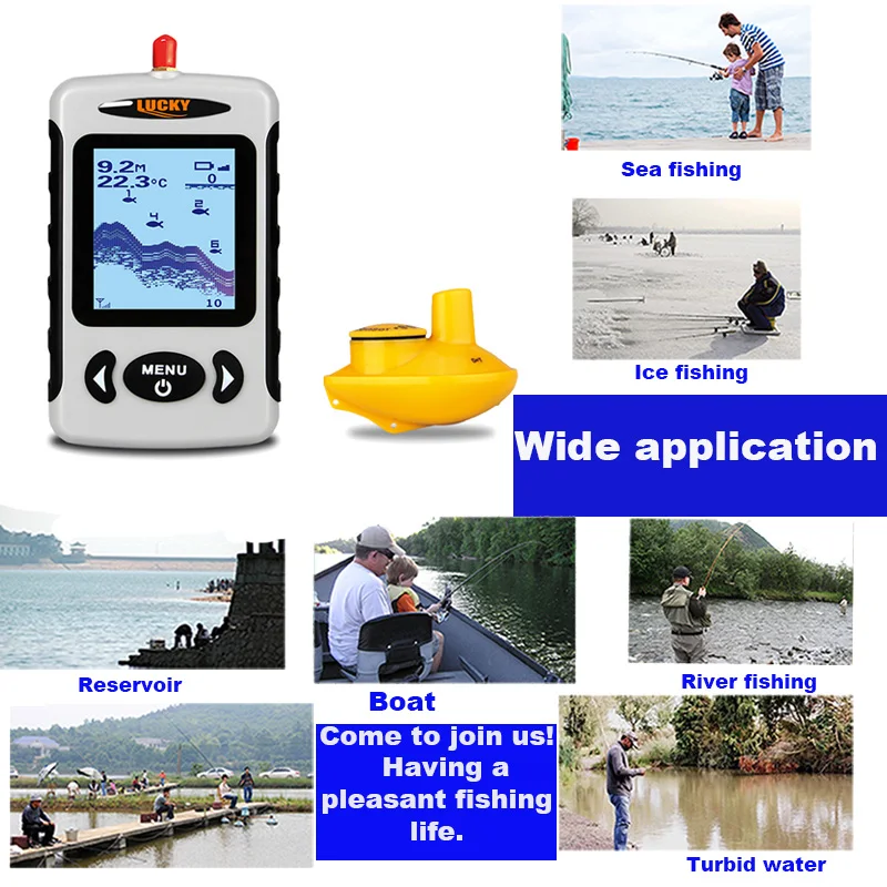 LUCKY fish finder FFW718 Findfish беспроводная рыболовная сигнализация Sonar поиск глубины рыбы