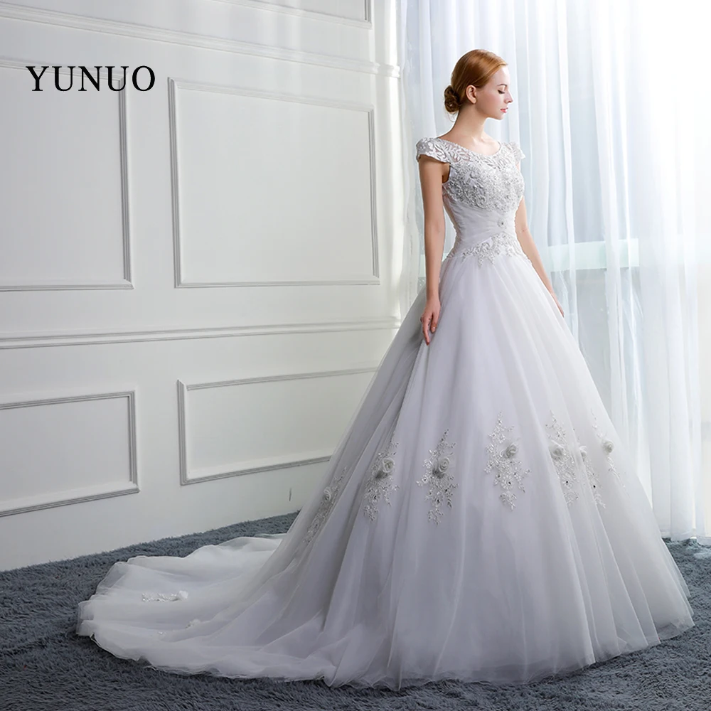 Vestido De Noiva Sexy Backless линии Свадебные платья 2018 Аппликации Кружева Тюль невесты на